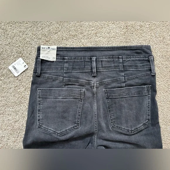 NWT Free People We the Free After Dark Mid Rise Flare Vintage Black Size… - Picture 14 of 14